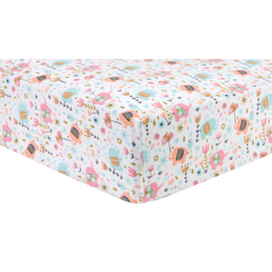 Trend Lab Playful Elephants Deluxe Flannel Fitted Crib Sheet