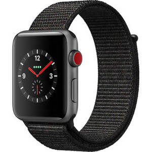 Watch Series 3 42mm Smartwatch (GPS + Cellular, Space Gray Aluminum Case, Gray Sport Loop)