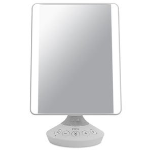 Flat Panel Vanity Mirror w/ Bluetooth Audio and USB Charging White