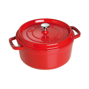 Cast Iron 4qt Round Cocotte Cherry