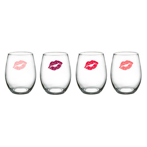 Girlfriends 4pc Stemless Wine Glasses