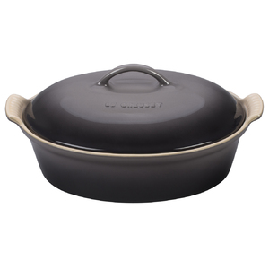 Heritage 2.5 Qt Stoneware Covered Oval Casserole Oyster