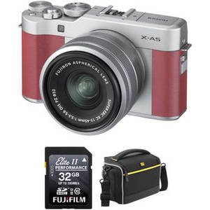 X-A5 Mirrorless Digital Camera with 15-45mm Lens Accessory Kit (Pink)