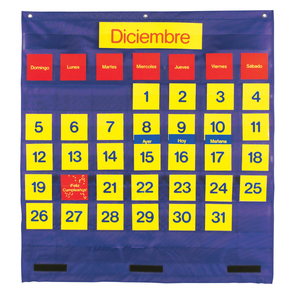 Learning Resources Bilingual Monthly Calendar Pocket Chart