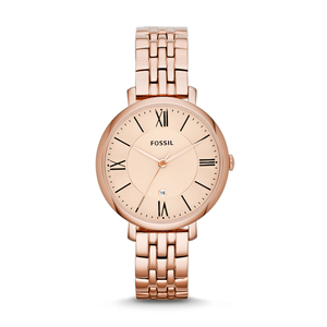 Ladies Jacqueline Rose-Tone Stainless Steel Watch
