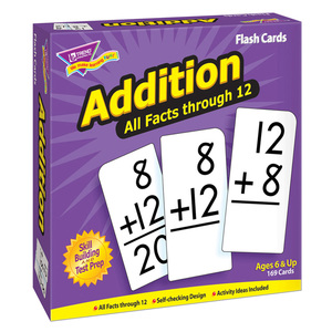 TREND Enterprises, Inc. Addition 0-12 All Facts Skill Drill Flash Cards, 169/Pkg, Bundle Of 2