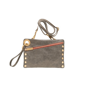 Nash Clutch Pewter/Gold/Red Zip