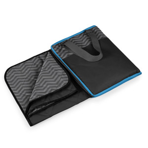 Vista Outdoor Blanket Blue with Waves print