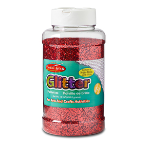Charles Leonard, Inc. Red Glitter Bottle, 16 Oz., Set of 3