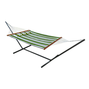 Santorini Premium Reversible Polycotton Hammock Green
