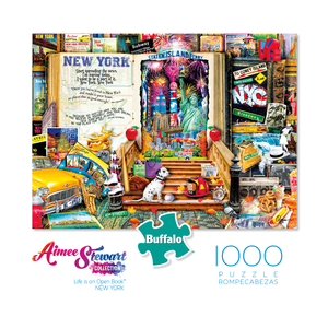 Buffalo Games & Puzzles Aimee Stewart Collection - Life is an Open Book - New York: 1000 Pcs