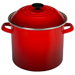 10 Qt Enamel-On-Steel Covered Stockpot Cherry
