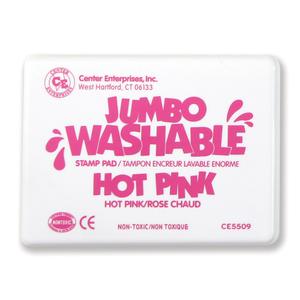 Center Enterprises Jumbo Washable Unscented Stamp Pad, Hot Pink, Set of 2