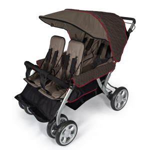 Foundations Quad LX 4-Passenger Stroller Earthscape