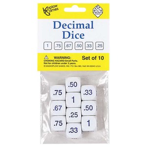 Koplow Games Decimal Dice Set, 10/Pack, 6 Packs