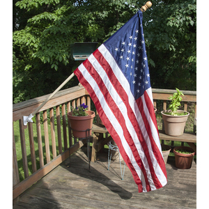 Decorative United States Nylon Flag w/ Wood Pole