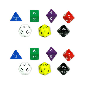 Koplow Games Jumbo Polyhedral Dice Set, 7/Pack, 2 Packs