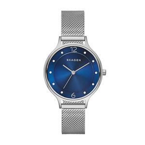 Womens Anita Blue Sunburst Watch Mesh Bracelet