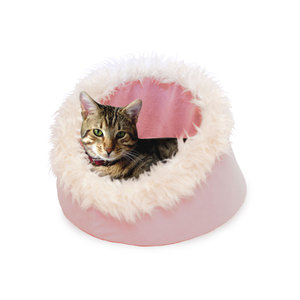 PAW Feline Cat Comfort Cavern Pet Bed - Pink