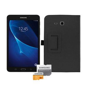 7" Galaxy Tab A 7.0 Black w/ Cover and 32GB Micro SD