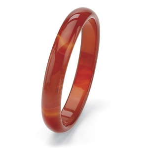 PalmBeach Jewelry Genuine Red Jade Bangle Bracelet 9&quot;