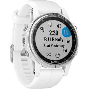 fenix 5S Plus Sapphire Edition Multi-Sport Training GPS Watch (42mm, White with Carrera White Band)