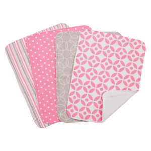 Trend Lab Lily 4 Pack Burp Cloth Set