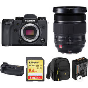 X-H1 Digital Camera with XF 16-55mm f/2.8 R LM WR Lens and Accessories Kit
