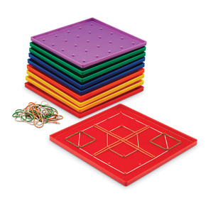 Learning Resources Plastic Geoboard ClassPack