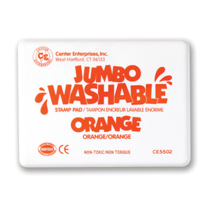 Center Enterprises Jumbo Washable Unscented Stamp Pad, Orange, Set of 2