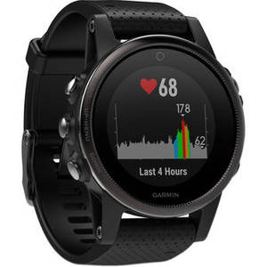 fenix 5S Sapphire Edition Multi-Sport Training GPS Watch (Black, Black Band)