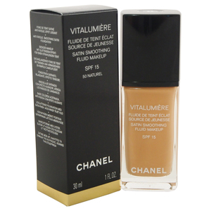 Chanel Vitalumiere Moisture-Rich Radiance Sunscreen Fluid Makeup SPF 15 - # 50 Naturel by  for Women - 1 oz Foundation