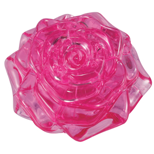 Bepuzzled 3D Crystal Puzzle - Rose (Pink): 44 Pcs