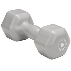 Body-Solid BSTVD15 15 lb. Gray Vinyl Dumbbell