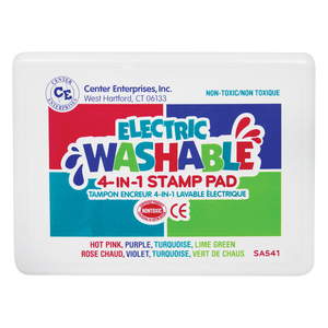 Center Enterprises Washable 4-in-1 Stamp Pad, Electric, Set of 2