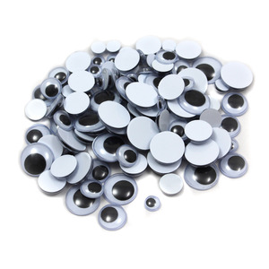 Charles Leonard, Inc. Assorted Wiggle Eyes, Black - 100 per Pack, 12 packs total