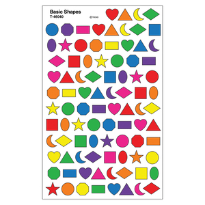 Trend Basic Shapes superShapes Stickers, 800 per Pack, 12 Packs