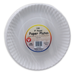 Hygloss Ed Prod Paper Plates 9" - 100 per Pack, 6 Packs