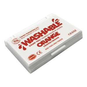 Center Enterprises Washable Stamp Pad, Orange, Set of 6
