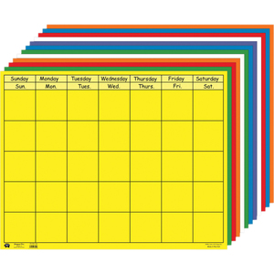 Creative Shapes Horizontal Calendar Set, 22" x 28", Pack of 12