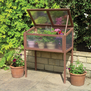 Raised Wooden Cold Frame Greenhouse