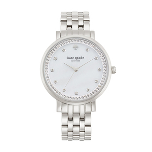 Monterey Silver-Tone Stainless Steel Watch with Crystal Accents