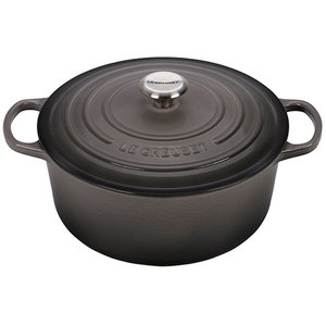 7.25qt Signature Round Cast Iron French Oven Oyster