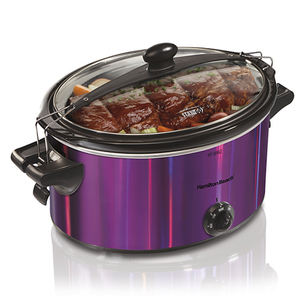 Stay or Go 5 Qt Shimmer Finish Slow Cooker Purple