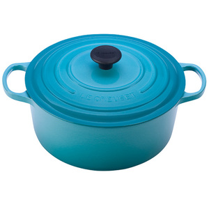 7.25qt Signature Round Cast Iron French Oven Carribean