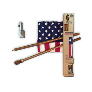 Deluxe United States Cotton Flag w/ Mahogany Pole