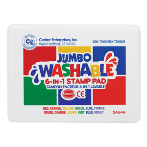 Center Enterprises Washable 6-in-1 Stamp Pad, 2 Packs of 6