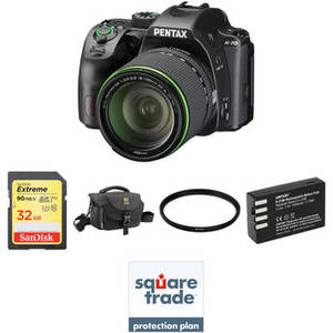 K-70 DSLR Camera with 18-135mm Lens Deluxe Kit (Black)