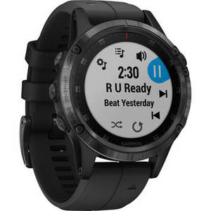 fenix 5 Plus Sapphire Edition Multi-Sport Training GPS Watch (47mm, Black with Black Band)
