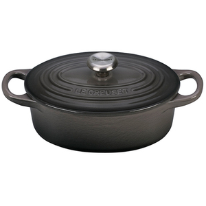 Enameled Cast Iron 1 Qt Oval French Oven Oyster